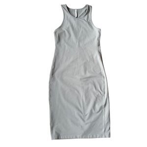 Aritzia Babaton Greige Tan/Gray Ariane Bodycon Racerback Tank Midi Dress Size M